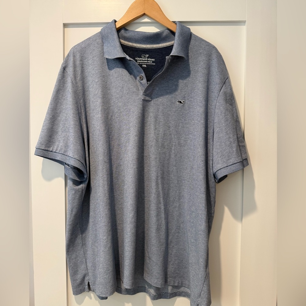 Vineyard Vines Men's Polo in Blue Gray